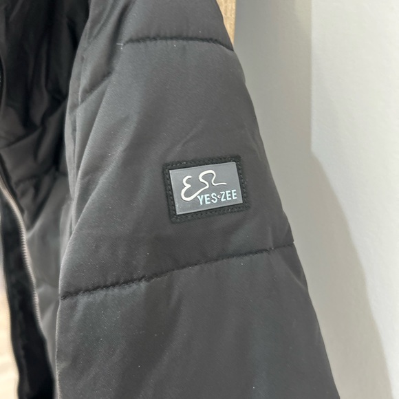 YES ZEE Black Hooded Down Puffer Coat Removable Inner Vest Women’s Size XS NWT - Picture 5 of 10
